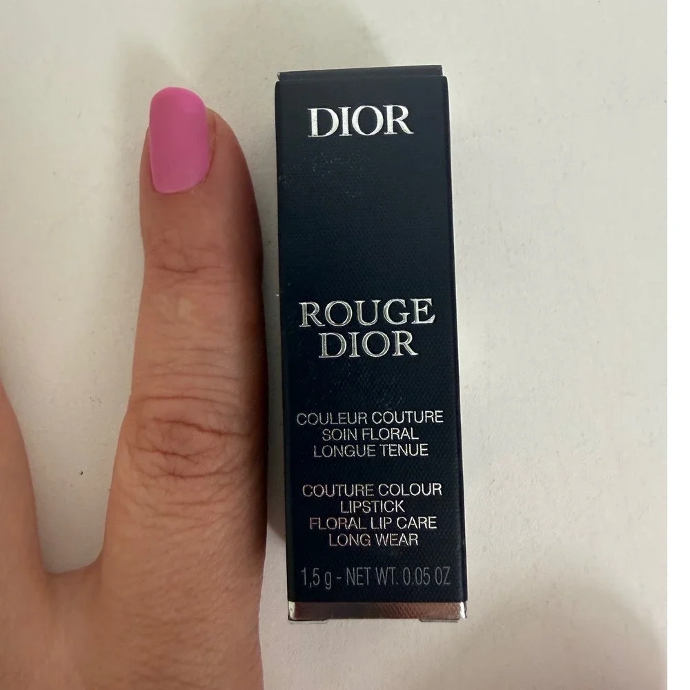 Dior Rouge Lipstick 100 Nude Look Velvet Matte Nude Mini Travel 1.5g New
